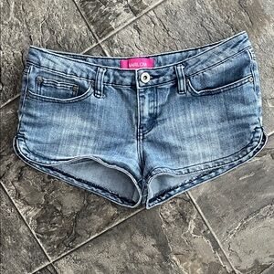 HARLOW Blue Jean Bootie Shorts Y2K Coquette Summer Flirty Sunshine Holiday